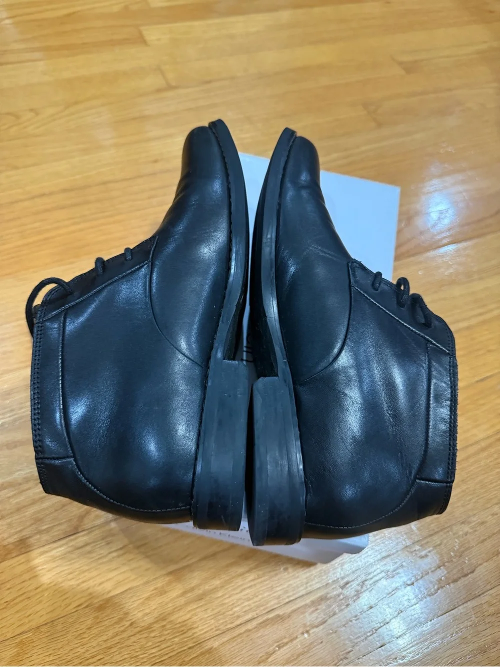 Calvin Klein Black Leather Chukka Boots